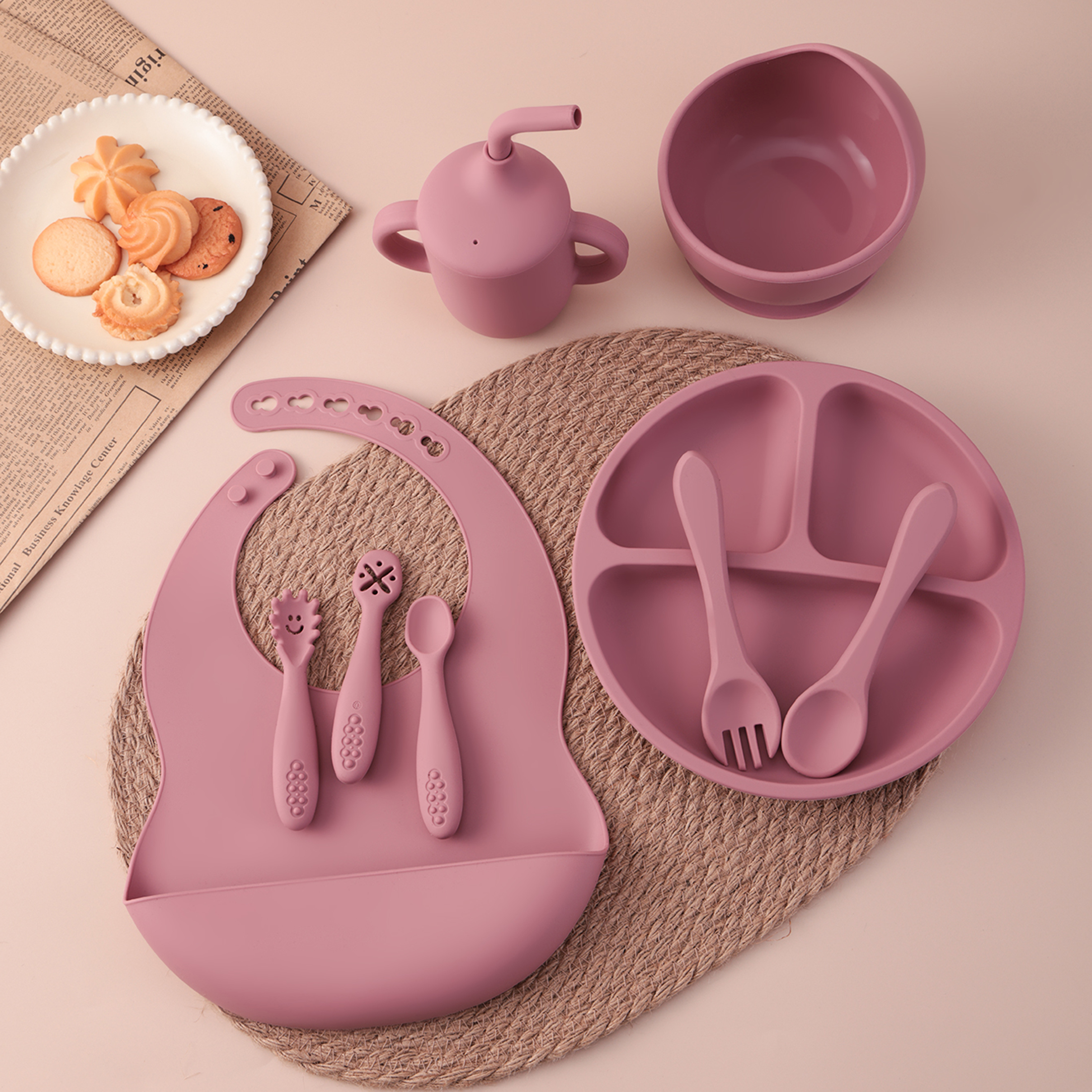 Silicone Baby Feeding Set — 5pc